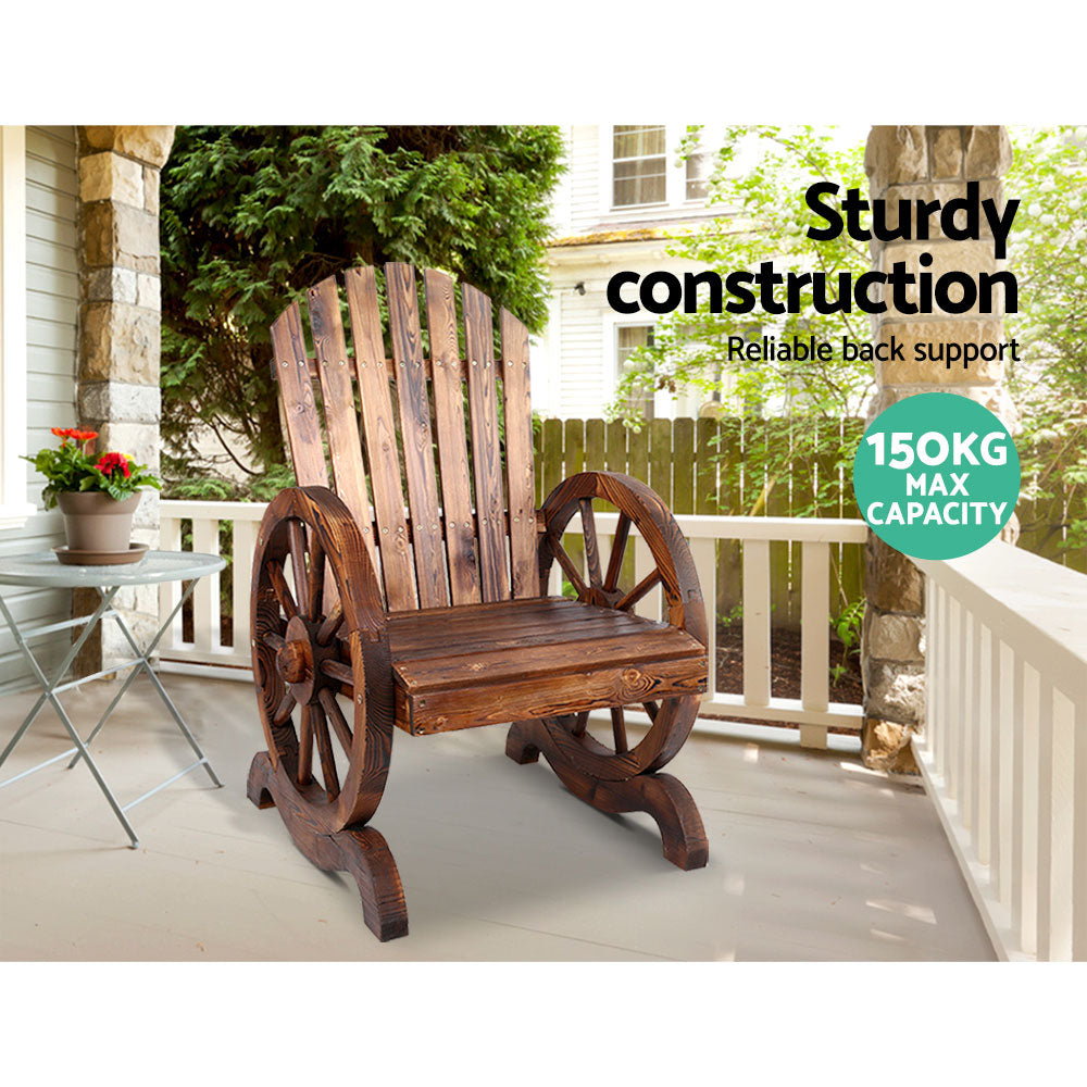 Outdoor Chairs: Gardeon Wooden Wagon Chair Outdoor