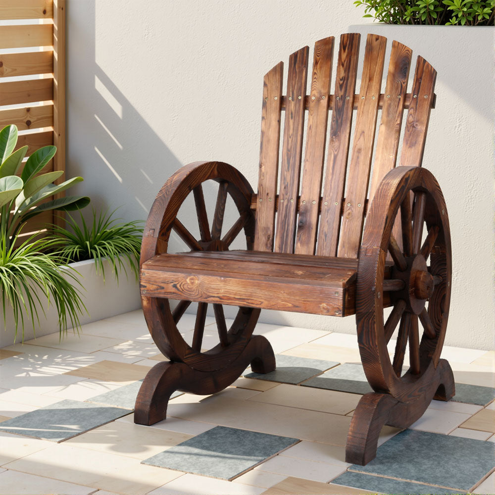 Outdoor Chairs: Gardeon Wooden Wagon Chair Outdoor
