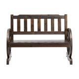 Gardeon Outdoor Garden Bench Wooden 2 Seater Wagon Chair Patio Furniture Brown