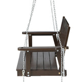 Outdoor Chairs: Gardeon Porch Swing Chair With Chain Outdoor Furniture Wooden Bench 2 Seat Brown