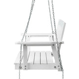Outdoor Chairs: Gardeon Porch Swing Chair with Chain Garden Chair Outdoor Furniture Wooden White