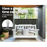 Outdoor Chairs: Gardeon Porch Swing Chair with Chain Garden Chair Outdoor Furniture Wooden White