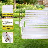 Outdoor Chairs: Gardeon Porch Outdoor Swing Chair With Cup Holder Wooden Furniture 2 Seater