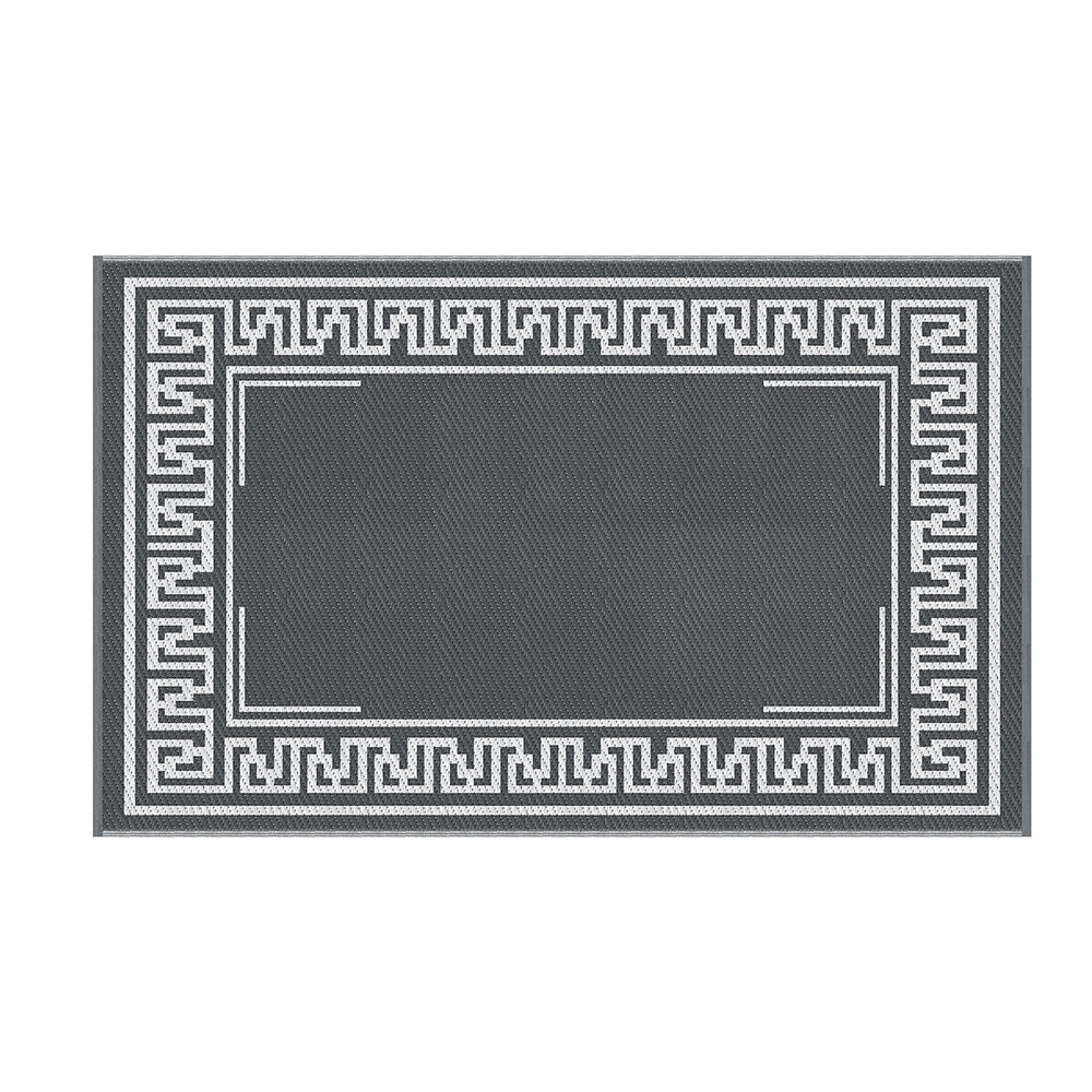 Outdoor Rugs: Gardeon Outdoor Rugs 152x244cm Large Carpet Reversible Area Mat PP Dual-Sided Patio Rug Greek Key