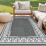 Gardeon Outdoor Rugs 152x244cm Large Carpet Reversible Area Mat PP Dual-Sided Patio Rug Greek Key