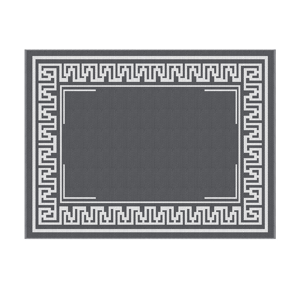 Outdoor Rugs: Gardeon Outdoor Rugs 274x366cm Large Carpet Reversible Area Mat PP Dual-Sided Patio Rug Greek Key
