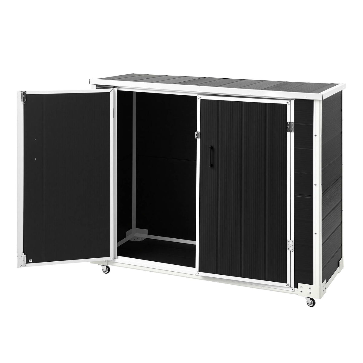 Gardeon Outdoor Storage Box 1164L Garden Shed 5 Wheels Lockable Cabinet Tool Organizer Dark Grey