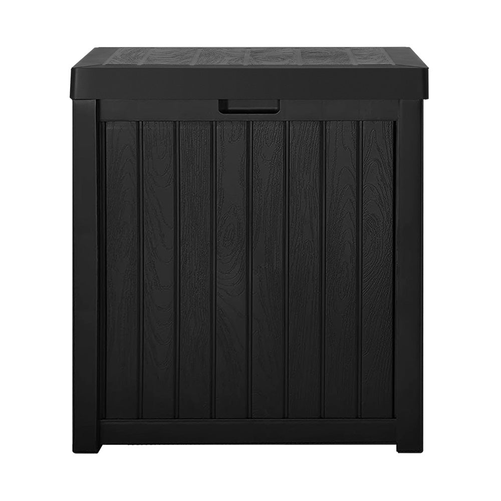 Outdoor Storage Boxes: Gardeon Outdoor Storage Box 195L Organiser Garden Bench Deck Toy Shed Tool Black