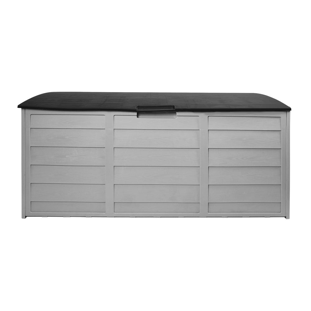 Outdoor Storage Boxes: Gardeon Outdoor Storage Box 290L Lockable Organiser Garden Deck Shed Tool Black