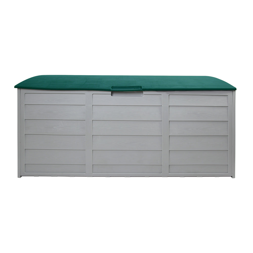 Outdoor Storage Boxes: Gardeon Outdoor Storage Box 290L Lockable Organiser Garden Deck Shed Tool Green