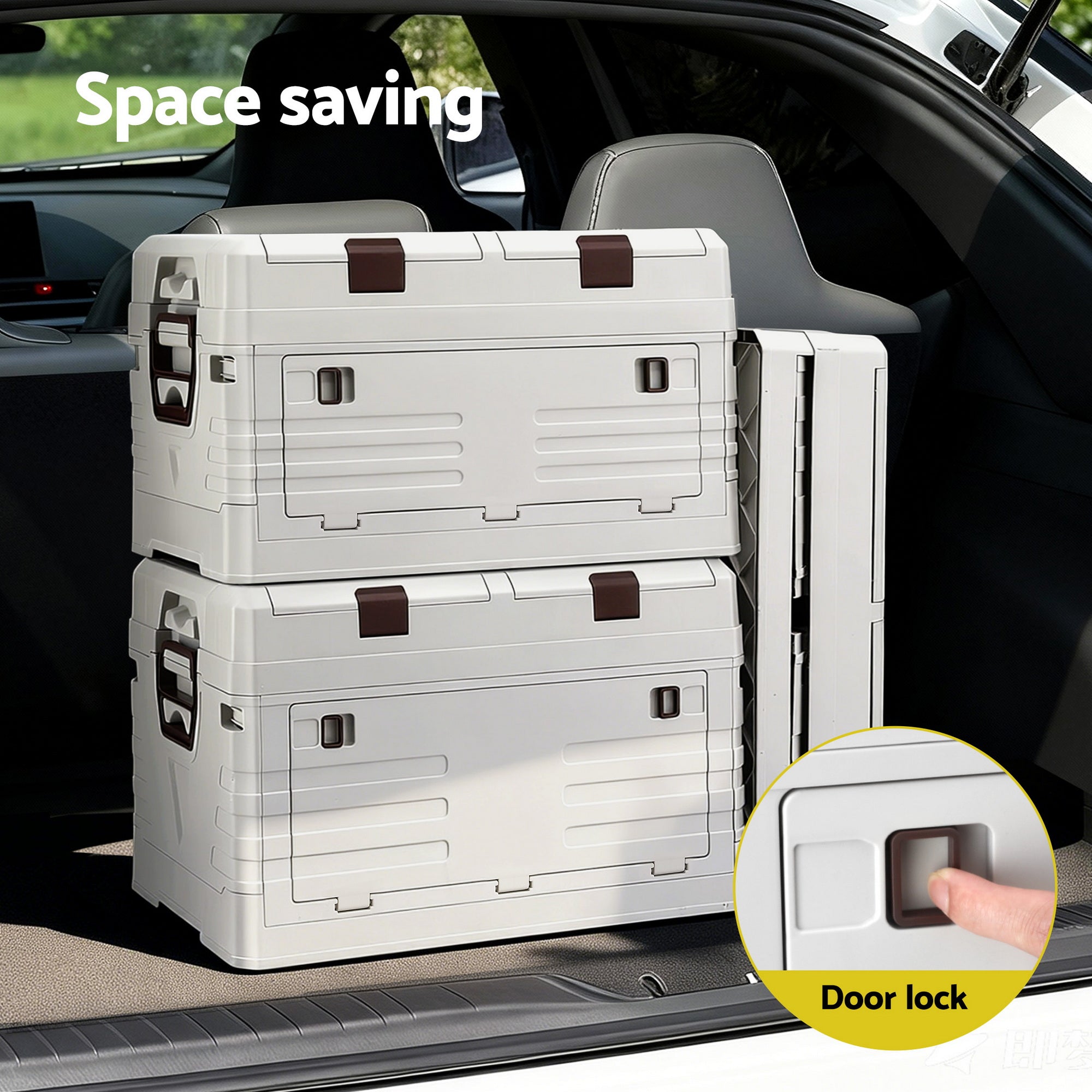 Outdoor Storage Boxes: Gardeon 60L Outdoor Storage Box Foldable Camping Collapsible Bins Organizer
