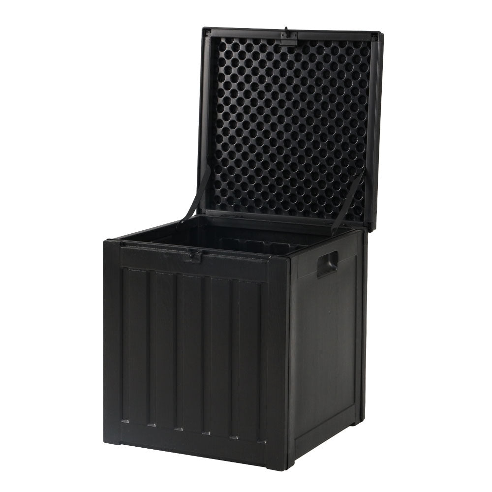 Outdoor Storage Boxes: Gardeon Outdoor Storage Box 80L Container Lockable Garden Toy Tool Shed Black