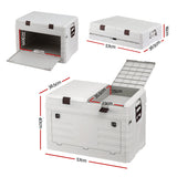 Outdoor Storage Boxes: Gardeon 80L Outdoor Storage Box Foldable Camping Collapsible Bins Organizer