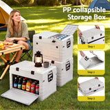Outdoor Storage Boxes: Gardeon 80L Outdoor Storage Box Foldable Camping Collapsible Bins Organizer