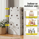 Outdoor Storage Boxes: Gardeon 80L Outdoor Storage Box Foldable Camping Collapsible Bins Organizer