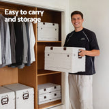 Outdoor Storage Boxes: Gardeon 80L Outdoor Storage Box Foldable Camping Collapsible Bins Organizer