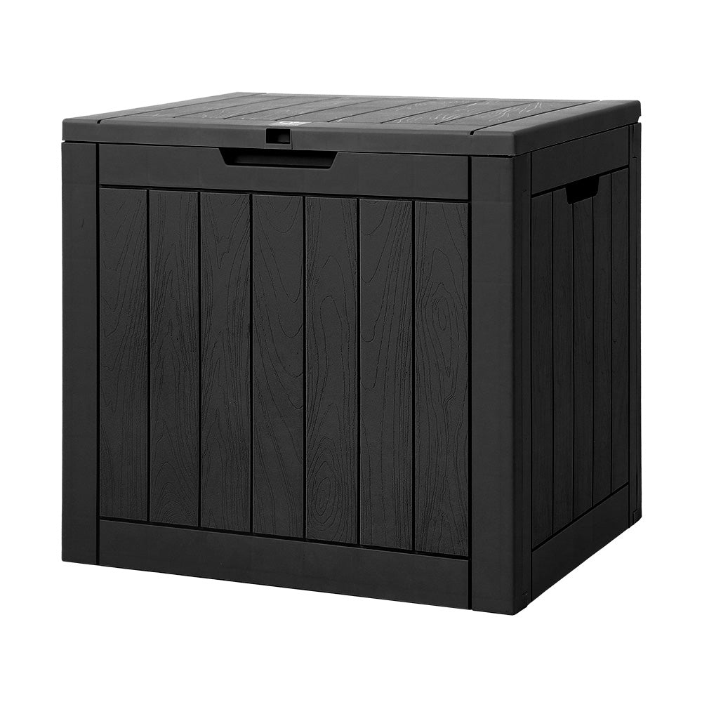 Outdoor Storage Boxes: Gardeon Outdoor Storage Box 118L Container Lockable Garden Toy Tool Shed Black
