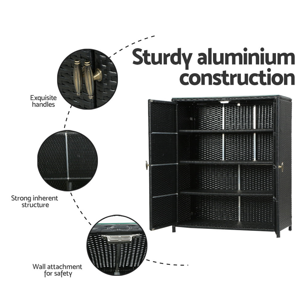 Gardening Accessories: Gardeon Outdoor Storage Cabinet Box Garage Wicker Shelf Chest Garden Shed Tools