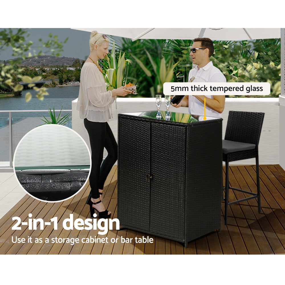 Gardening Accessories: Gardeon Outdoor Storage Cabinet Box Garage Wicker Shelf Chest Garden Shed Tools