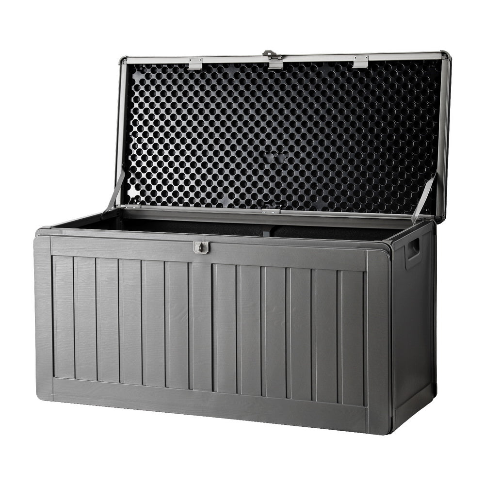 Outdoor Storage Boxes: Gardeon Outdoor Storage Box 190L Container Lockable Garden Bench Tool Shed Black