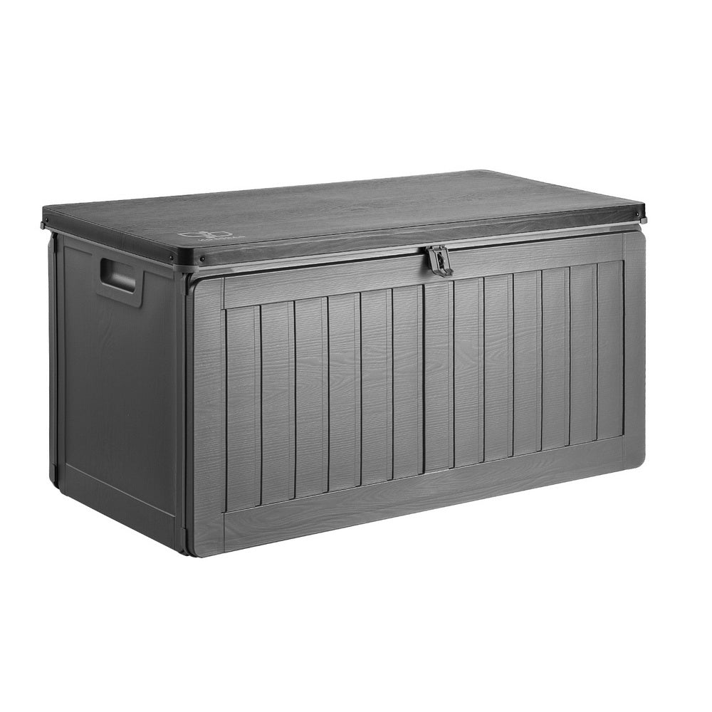 Outdoor Storage Boxes: Gardeon Outdoor Storage Box 190L Container Lockable Garden Bench Tool Shed Black