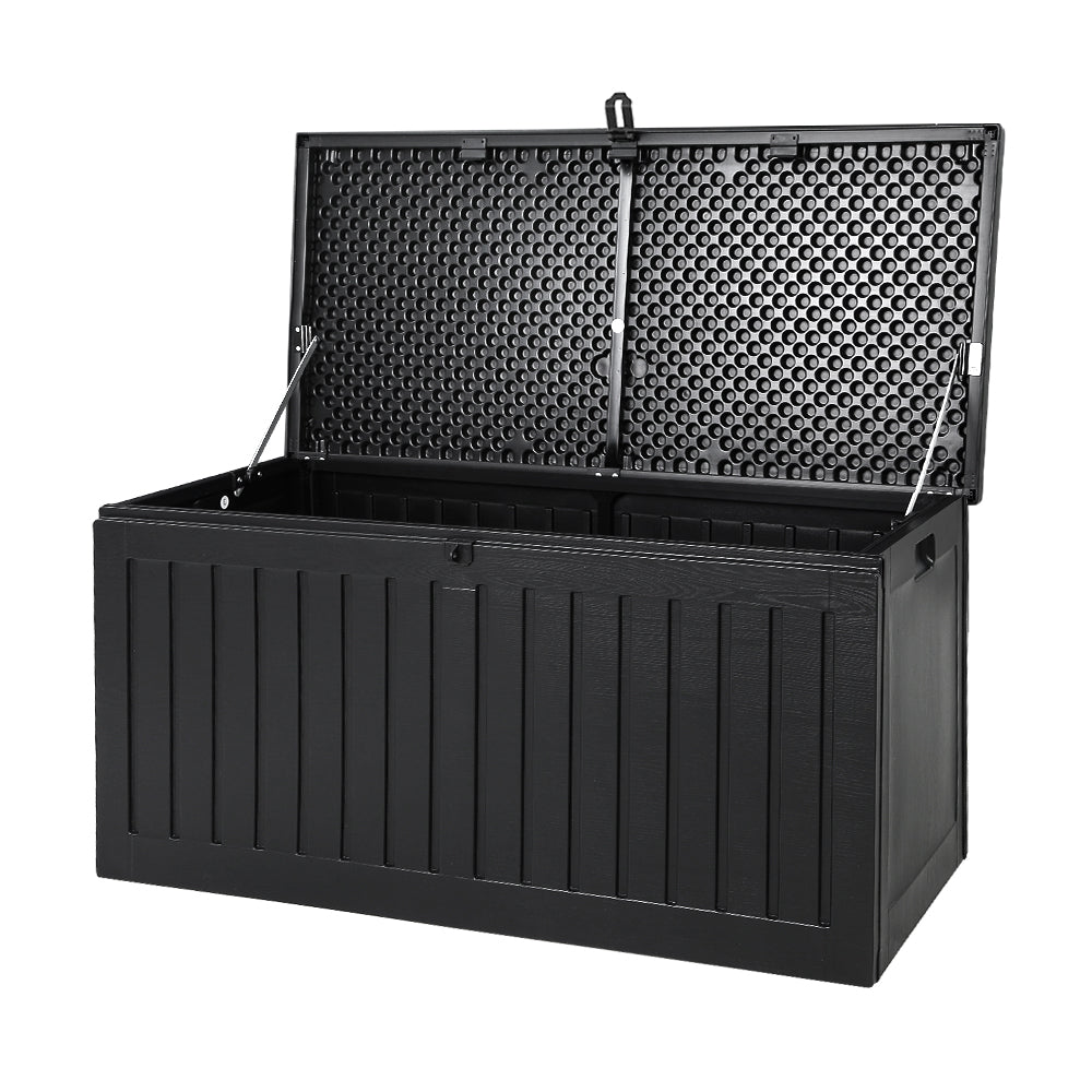 Outdoor Storage Boxes: Gardeon Outdoor Storage Box 270L Container Lockable Garden Bench Tool Shed Black