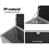 Outdoor Storage Boxes: Gardeon Outdoor Storage Box 270L Container Lockable Garden Bench Tool Shed Grey