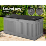 Outdoor Storage Boxes: Gardeon Outdoor Storage Box 270L Container Lockable Garden Bench Tool Shed Grey