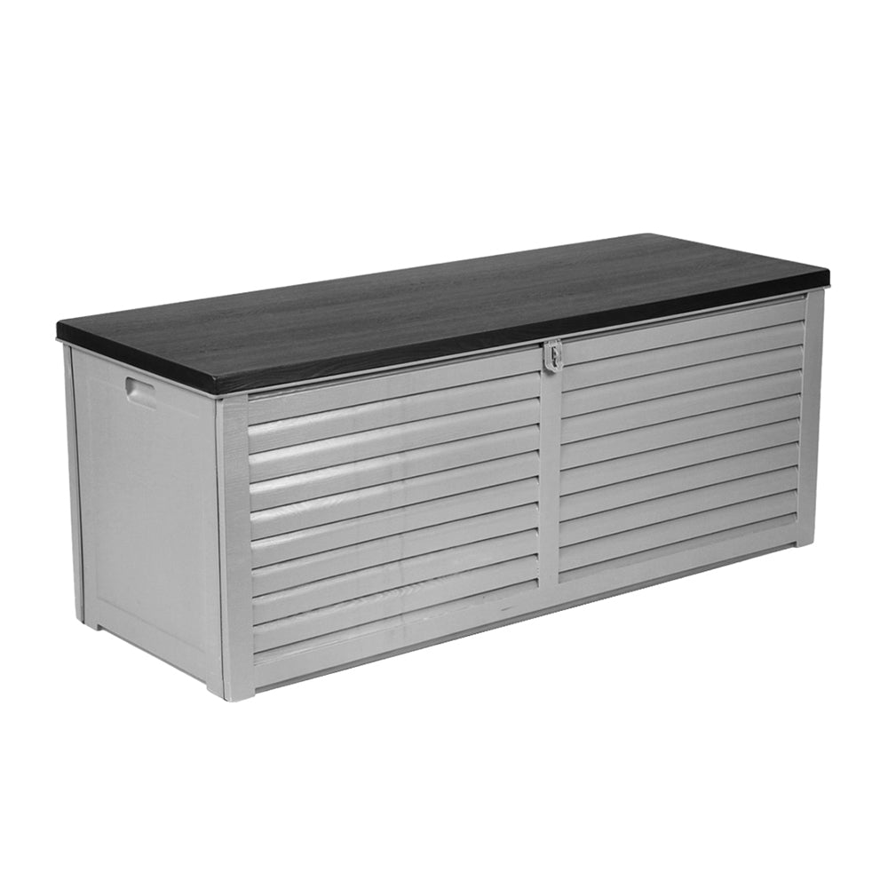 Outdoor Storage Boxes: Gardeon Outdoor Storage Box 390L Container Lockable Garden Bench Tools Toy Shed Black