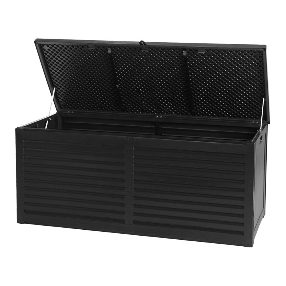 Outdoor Storage Boxes: Gardeon Outdoor Storage Box 490L Container Lockable Garden Bench Shed Tools Toy All Black
