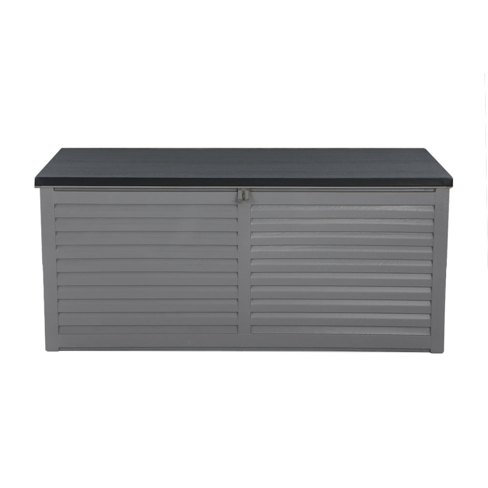 Outdoor Storage Boxes: Gardeon Outdoor Storage Box 490L Container Lockable Garden Bench Tools Toy Shed Black
