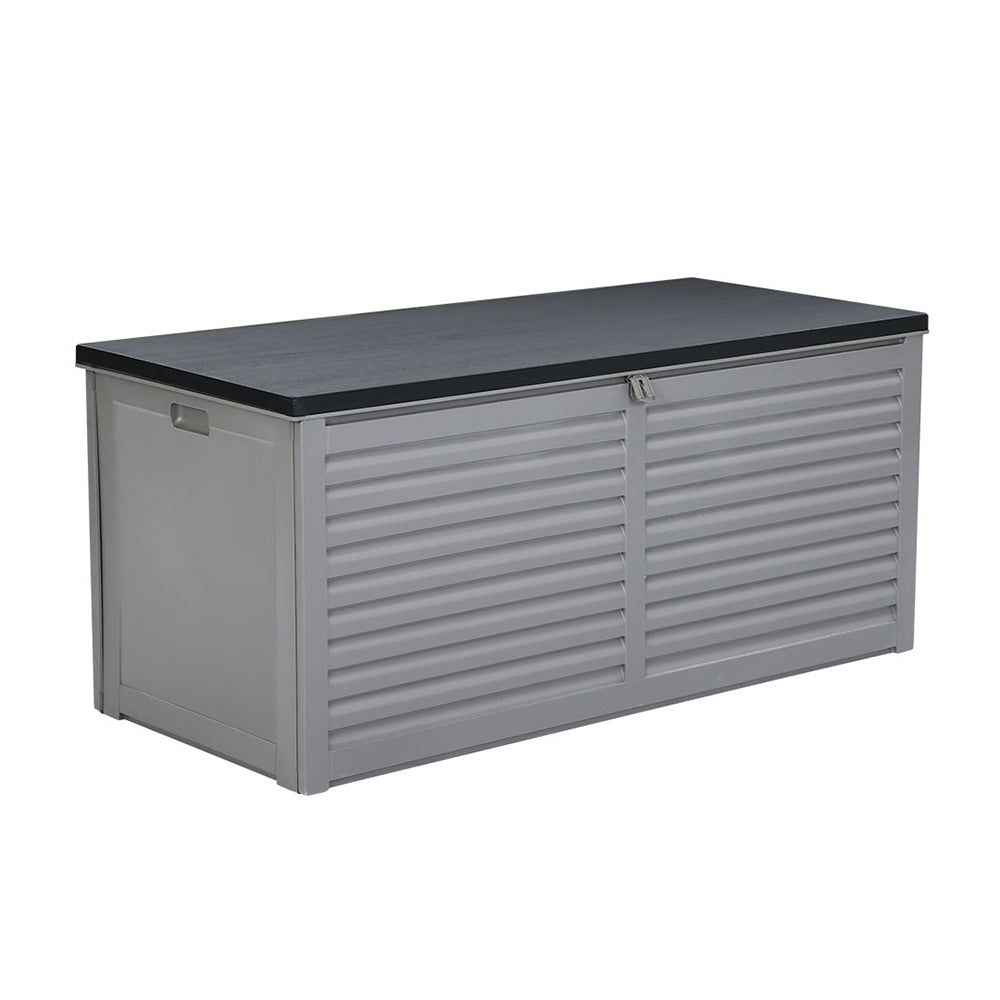 Outdoor Storage Boxes: Gardeon Outdoor Storage Box 490L Container Lockable Garden Bench Tools Toy Shed Black