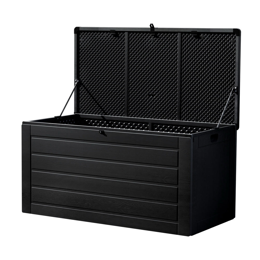 Outdoor Storage Boxes: Gardeon Outdoor Storage Box 680L Container Lockable Garden Bench Shed Tool All Black