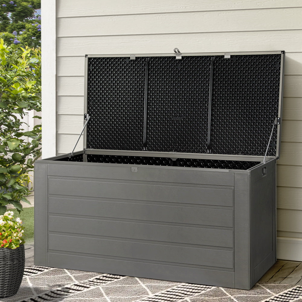 Outdoor Storage Boxes: Gardeon Outdoor Storage Box 680L Container Lockable Garden Bench Tool Shed Black