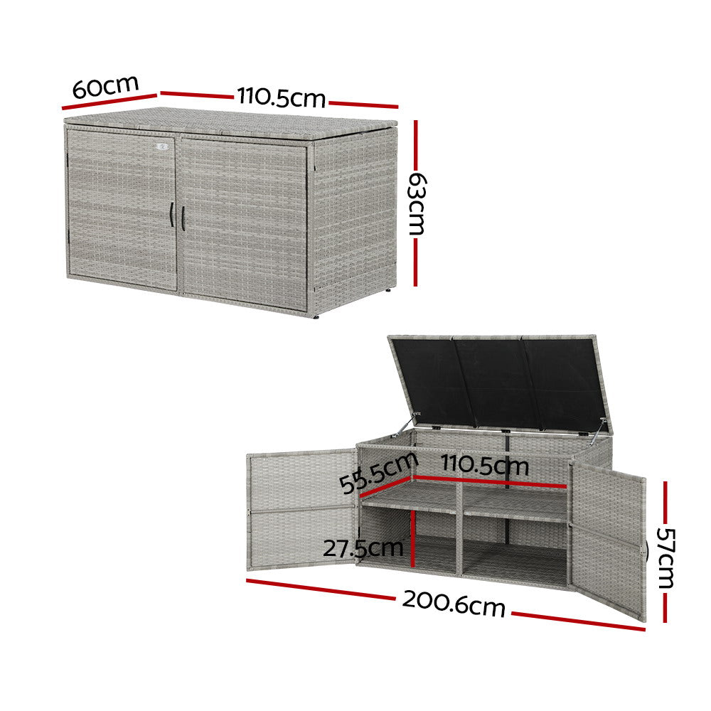 Gardening Accessories: Gardeon Outdoor Storage Cabinet Box Deck Wicker Shelf Chest Garden Shed Tools