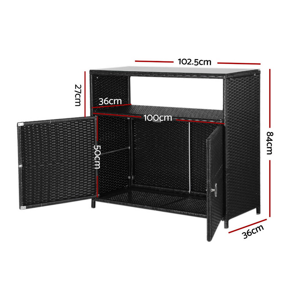 Outdoor Storage Boxes: Gardeon Outdoor Storage Cabinet Box Garage Wicker Shed Tools Shelf Chest Garden