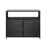 Gardeon Outdoor Storage Cabinet Box Garage Wicker Shed Tools Shelf Chest Garden