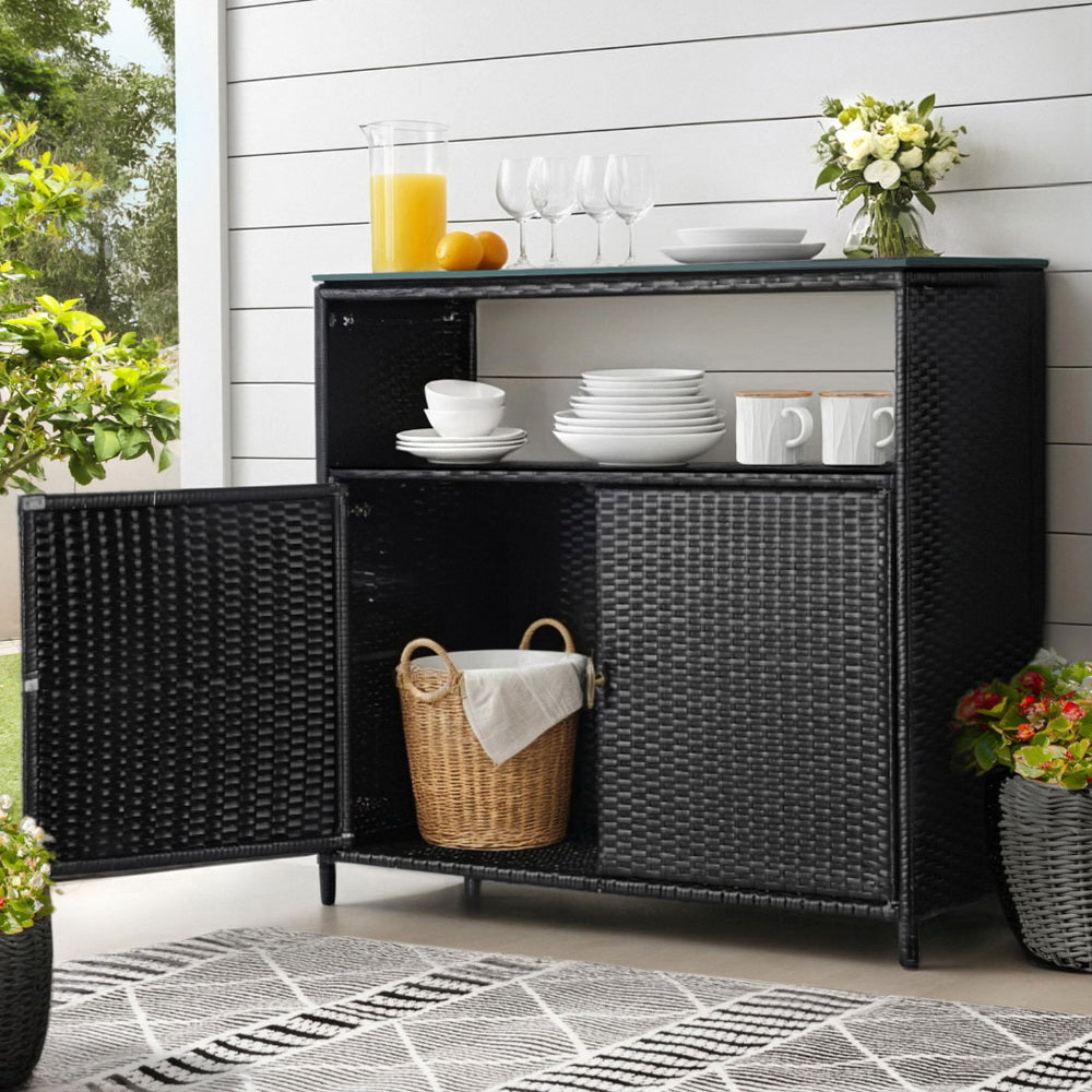 Outdoor Storage Boxes: Gardeon Outdoor Storage Cabinet Box Garage Wicker Shed Tools Shelf Chest Garden