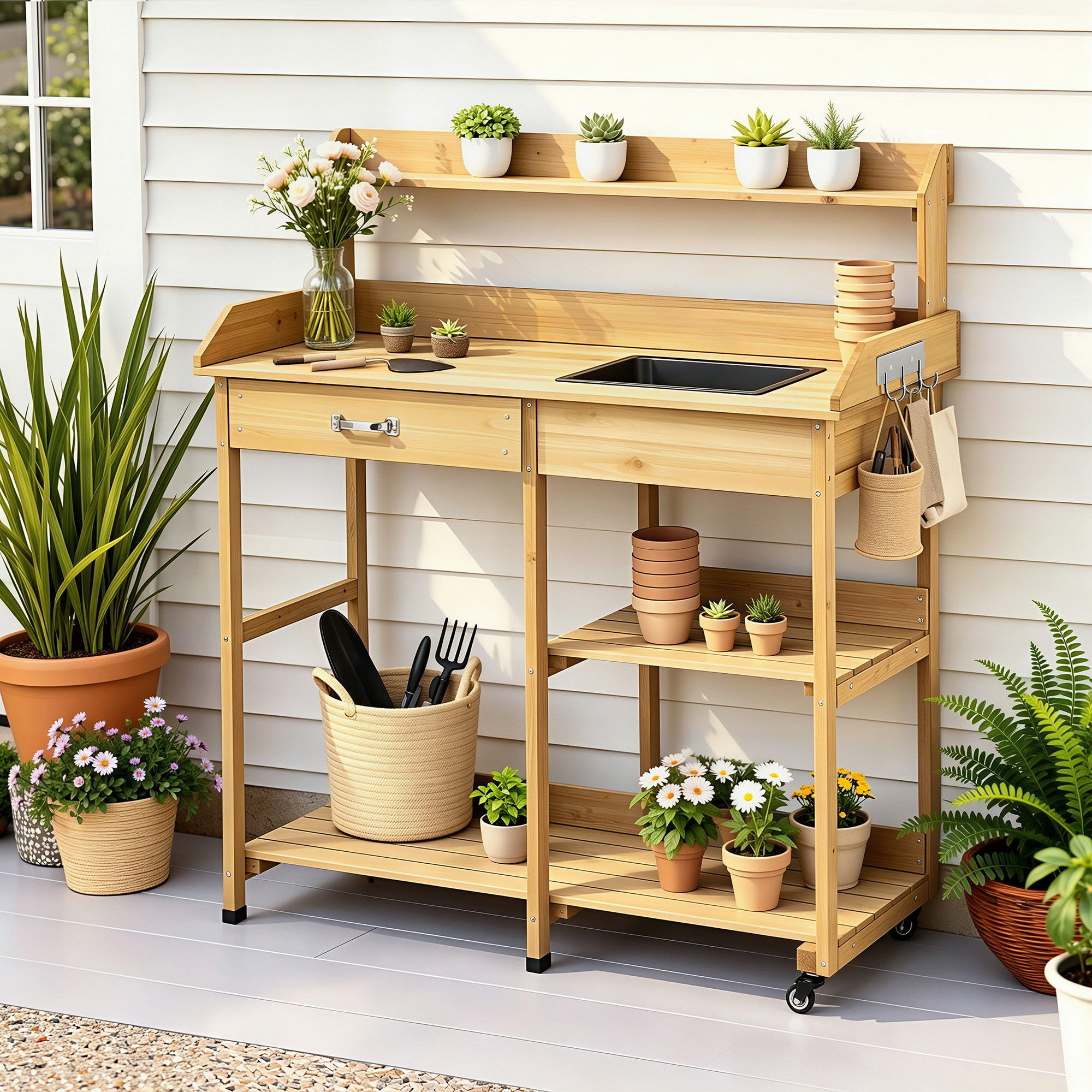 Gardeon Outdoor Storage Cabinet Garden Shed Steel Tool Lockable Cupboard Adjustable Shelves
