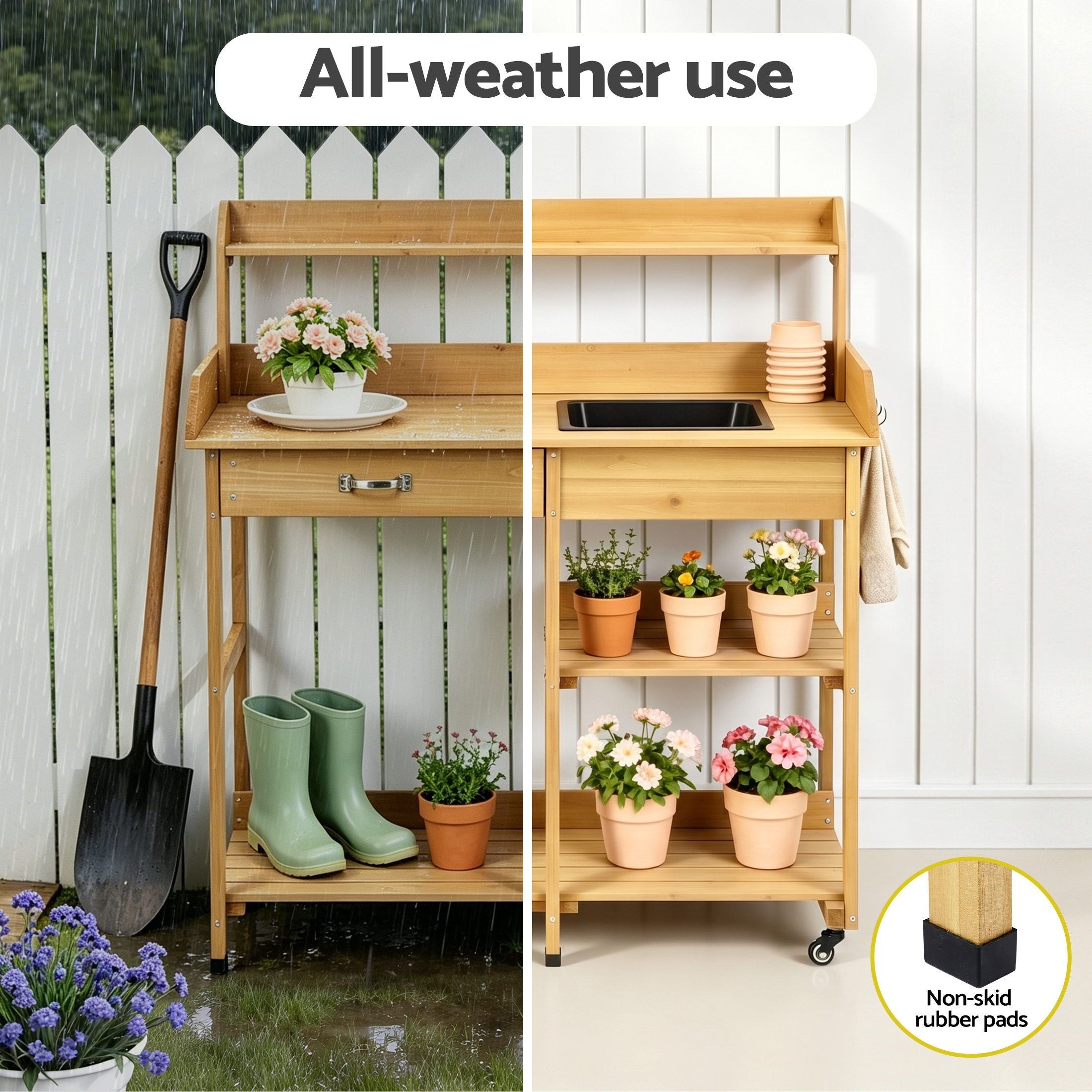 Gardeon Outdoor Storage Cabinet Garden Shed Steel Tool Lockable Cupboard Adjustable Shelves
