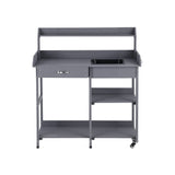Storage Cabinets & Lockers: Gardeon Outdoor Potting Bench Table Storage Cabinet Potters Garden Workstation Grey