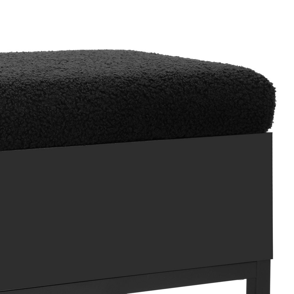 Ottomans & Footstools: Artiss Storage Ottoman Blanket Box 110cm Boucle Shelf