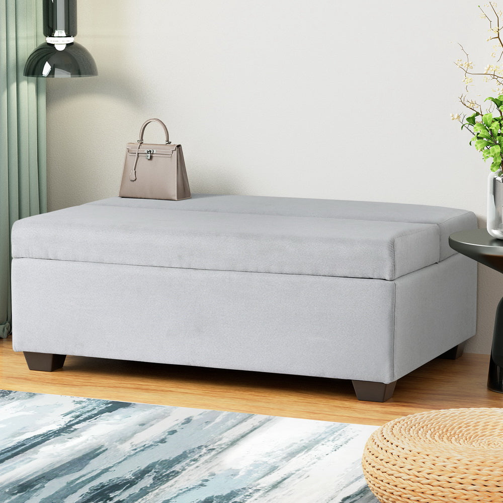 Sofas & Sofa Beds: Artiss Ottoman Storage Sofa Bed 112cm Foldable Grey