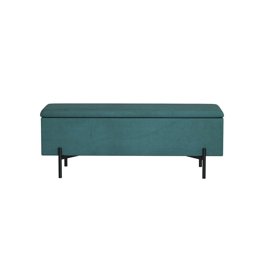 Ottomans & Footstools: Artiss Storage Ottoman Blanket Box 140cm Velvet Green