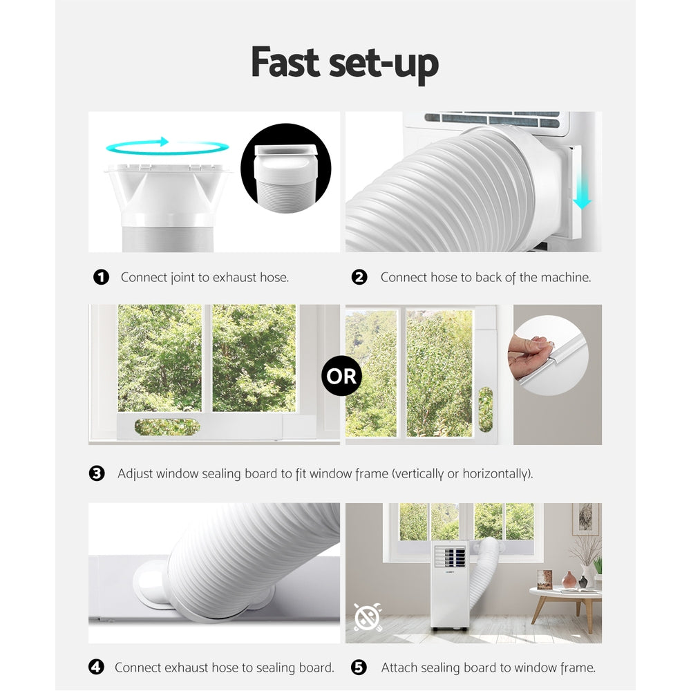 Evaporative Coolers: Devanti Portable Air Conditioner 7000BTU Cooling Mobile Fan Cooler Dehumidifier