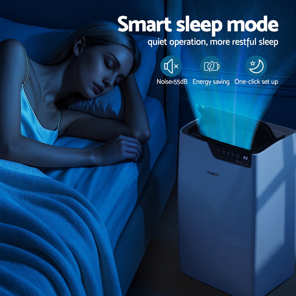 Portable Air Conditioners: Devanti Portable Air Conditioner Dehumidifier Fan 12000BTU