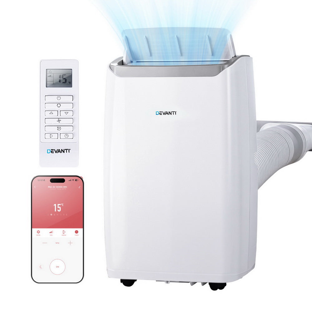 Portable Air Conditioners: Devanti Portable Air Conditioner Dehumidifier Fan 14000BTU