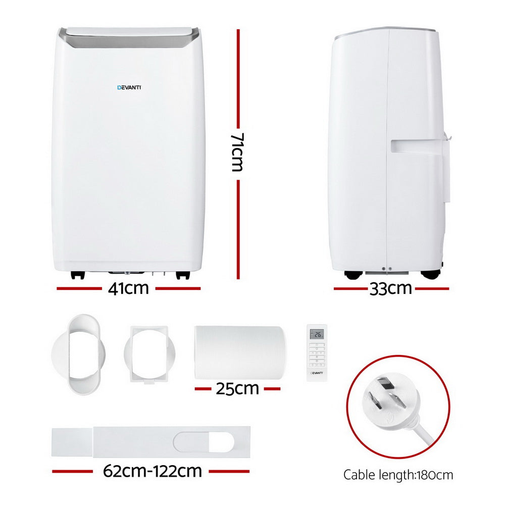Portable Air Conditioners: Devanti Portable Air Conditioner Dehumidifier Fan 14000BTU