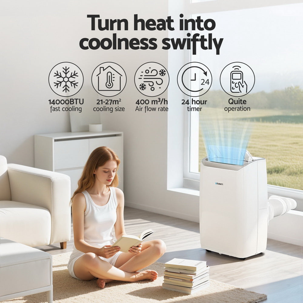 Portable Air Conditioners: Devanti Portable Air Conditioner Dehumidifier Fan 14000BTU