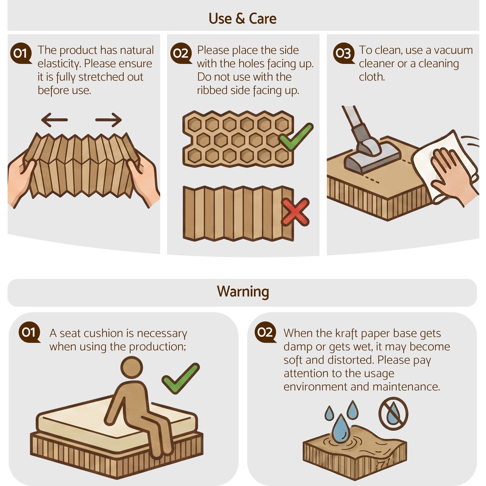 Artiss Folding Kraft Paper Bed Frame with Mattress and Pillow 300kg Capacity 200x60cm